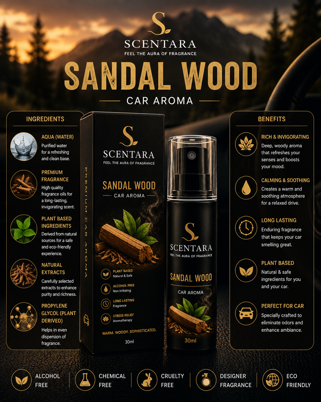 Sandal Wood – Premium Car Aroma